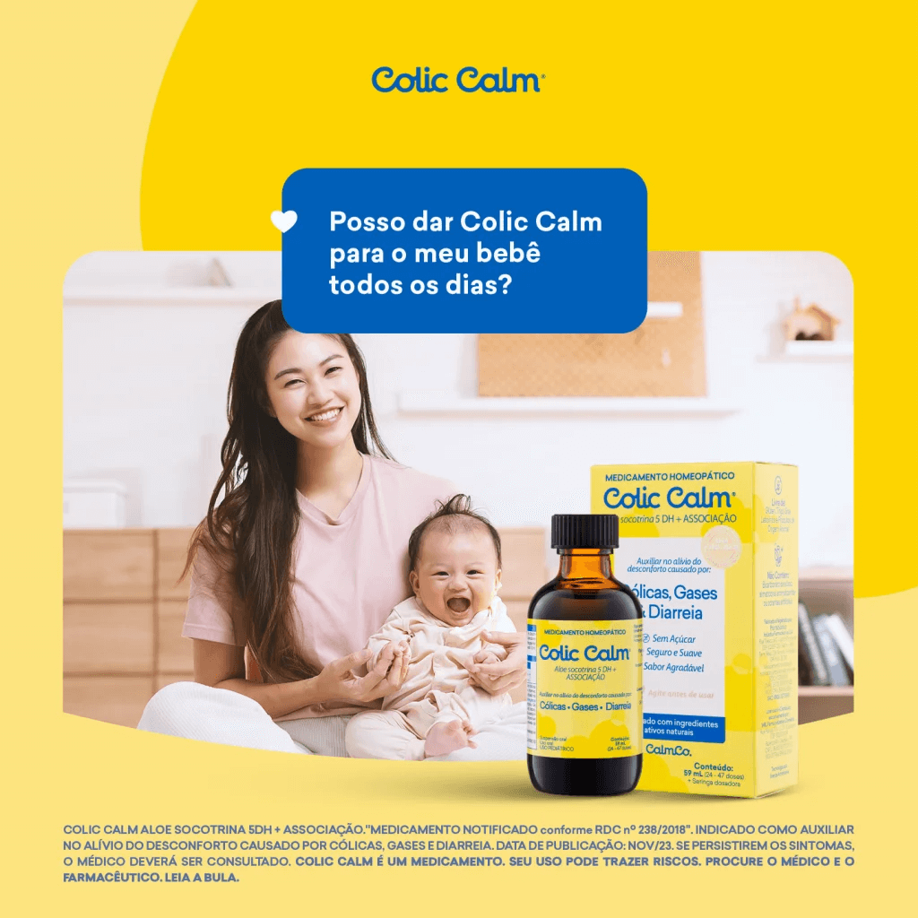 Posso dar Colic Calm para o meu bebê todos os dias? 