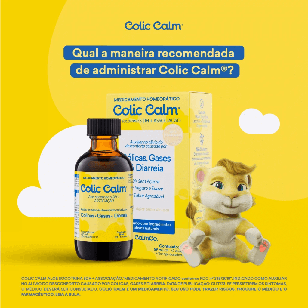 Qual a maneira recomendada de administrar Colic Calm? 